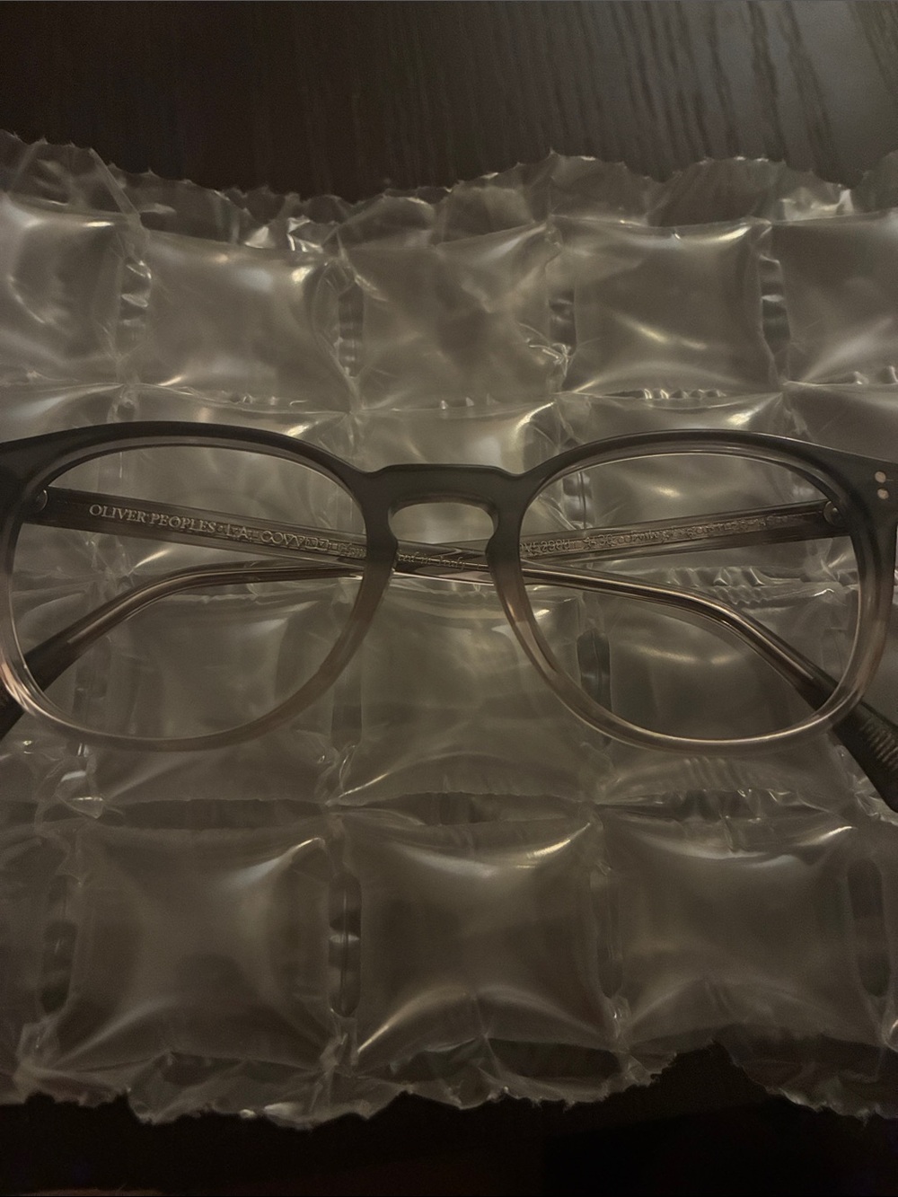 Oliver Peoples Translucent Finley vintage Esq glasses